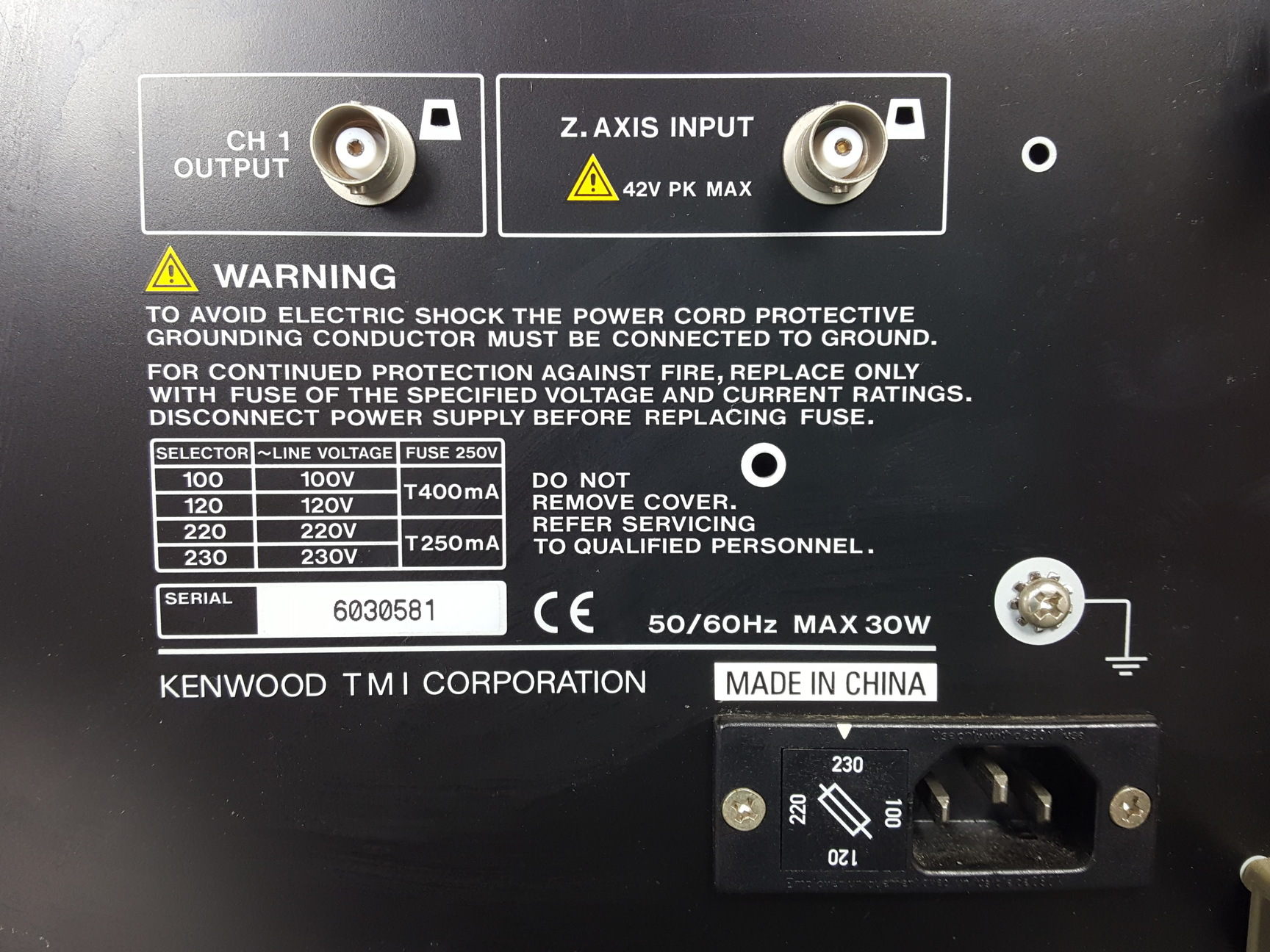 Image of Kenwood 20MHz Oscilloscope Model - CS-4125A Lab