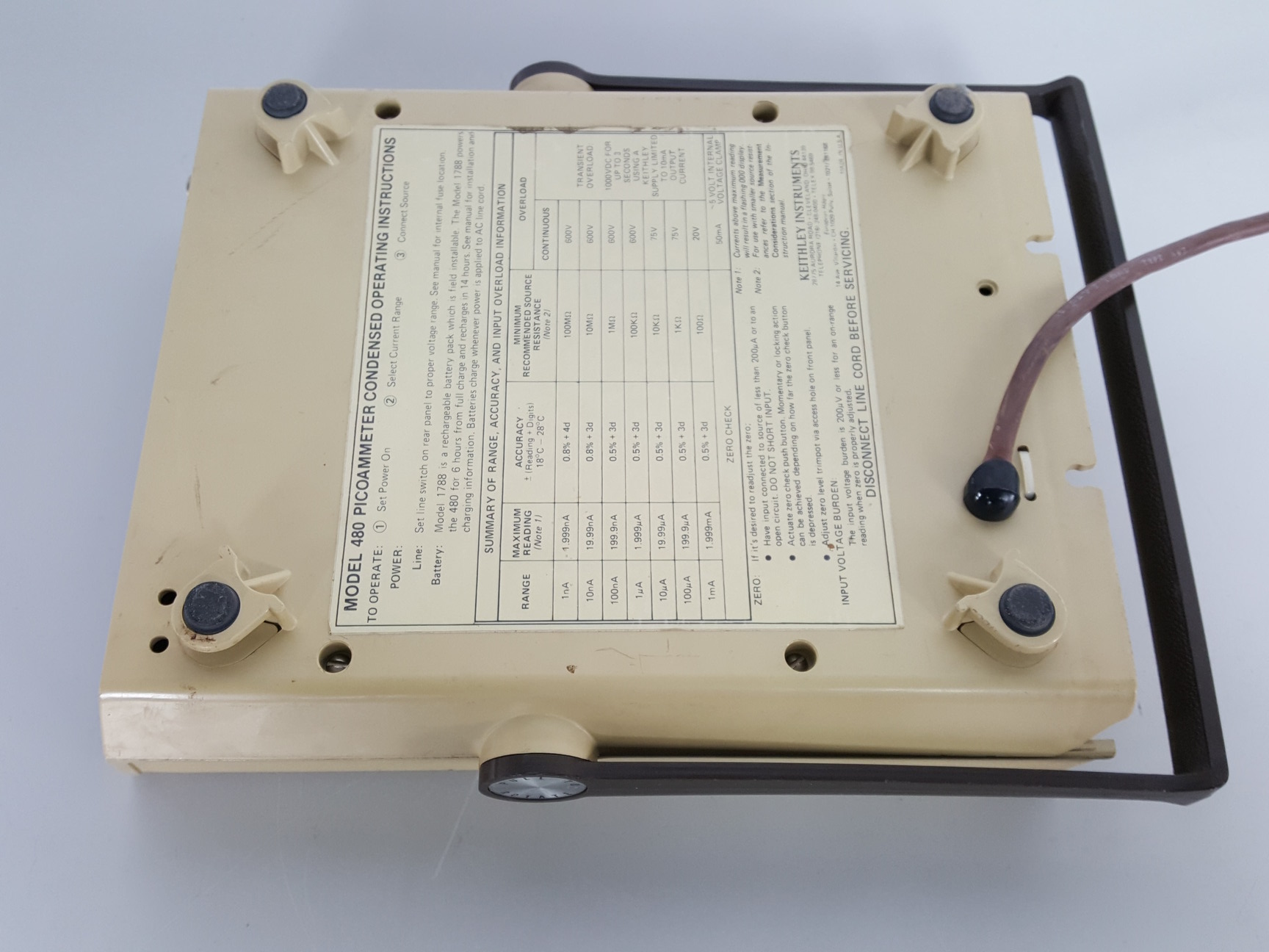 Image of Keithley Model 480 Picoammeter Voltage Source Lab