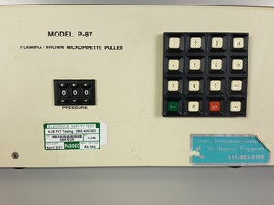 Thumbnail image of Sutter Instrument Co. Model P-87 Flaming / Brown Micropipette Puller Lab