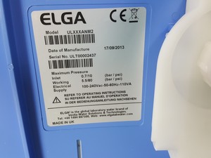 Thumbnail image of ELGA PURELAB ULTRA Water Purification system & ELGA 75L Reservoir w/ Accessories