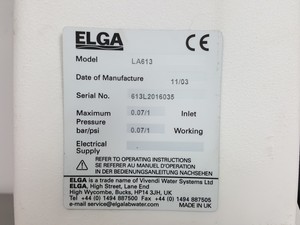 Thumbnail image of ELGA PURELAB PRIMA Water Purifier Purification System & ELGA 75L Reservoir Lab