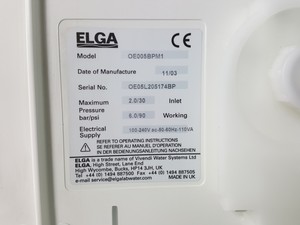 Thumbnail image of ELGA PURELAB OE005BPM1 Option Water Purification system & ELGA 40L Reservoir