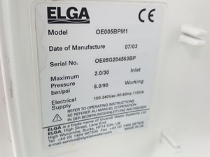 Thumbnail image of ELGA PURELAB Option Water Purification system & ELGA 40L Reservoir OE005BPM1 Lab