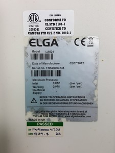 Thumbnail image of ELGA PURELAB Option-Q Water Purification System & ELGA DV25L Reservoir & Extras