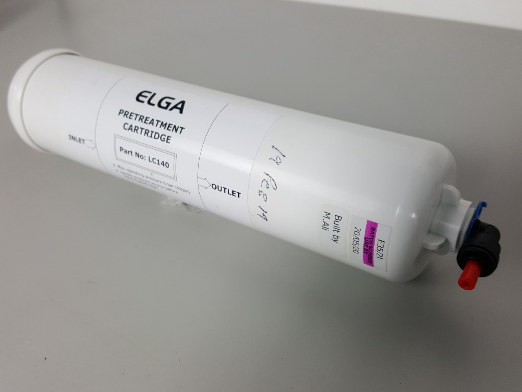 ELGA Pretreatment Cartridge (Part no. LC140) Boxed (Used) Water