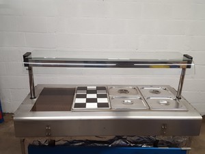 Thumbnail image of Commercial Catering C Shaped Servery Unit - Hotplate, Bain Marie, Salad Bar Cafe