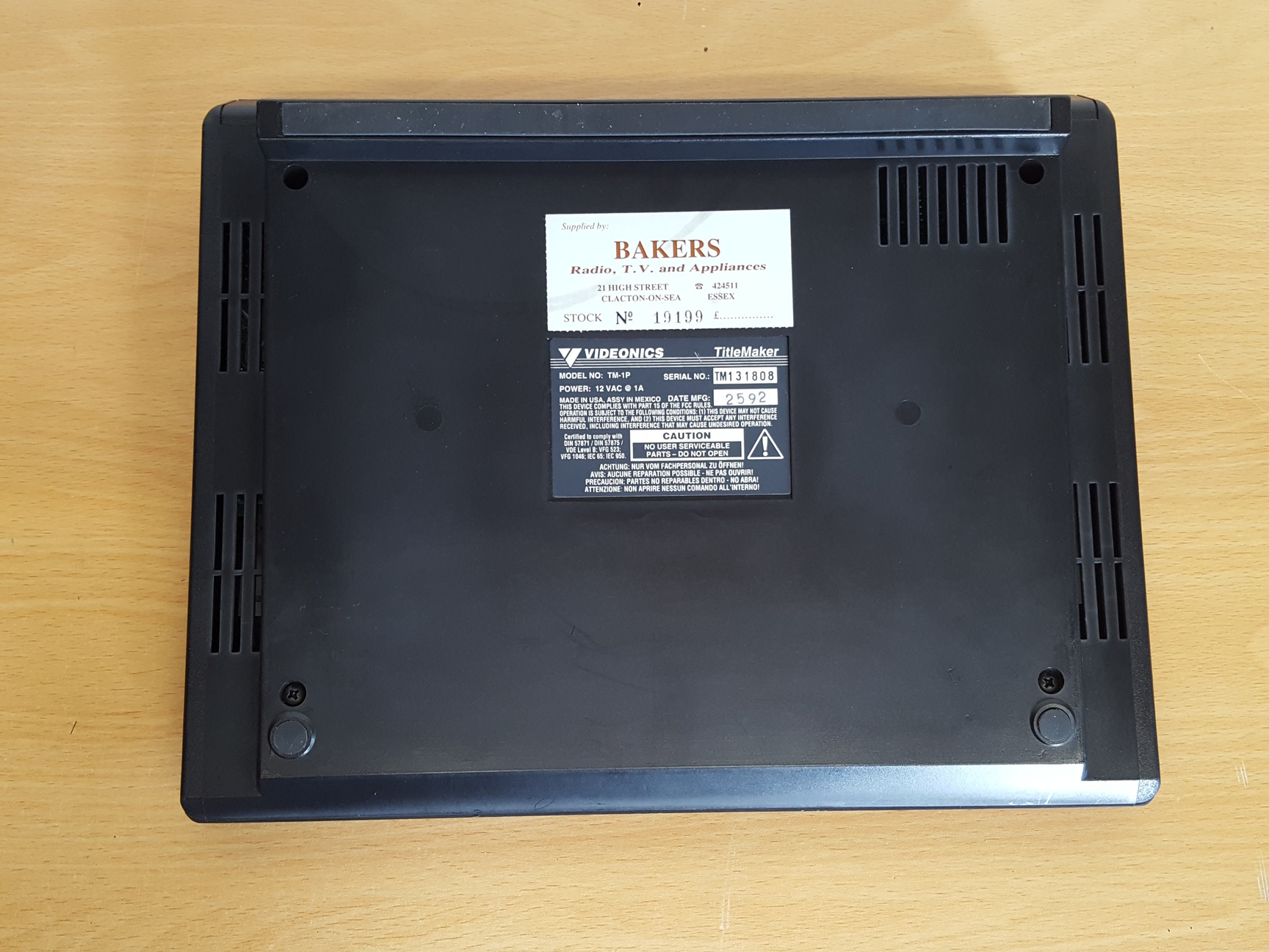 Image of Videonics TitleMaker Model TM-1P Video Title Maker Spares / Repairs