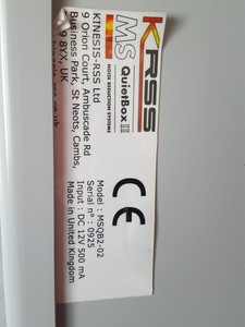 Thumbnail image of RSS MS-QuietBox II Model: MSQB2-02 Noise Enclosure Box MS / Vacuum Pump Lab