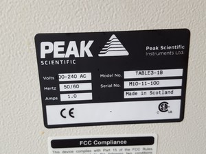 Thumbnail image of Peak Scientific Industries MS Table Model Table 3-1B Sciex Lab
