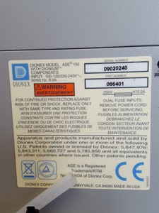 Thumbnail image of Dionex ASE 150 Accelerated Solvent Extractor + Dionium Components PN 066401