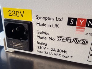 Thumbnail image of Syngene G:BOX Chemi XL XT16 Imaging System + GV4M20X20 UV Transilluminator Lab