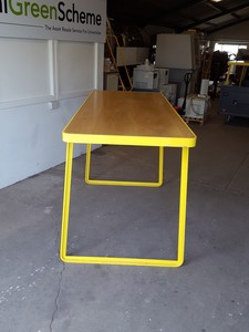 Thumbnail image of Tall Steel Framed Beech Bar & Catering Table 230x90x120cm LWH