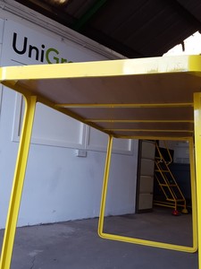 Thumbnail image of Tall Steel Framed Beech Bar & Catering Table 230x90x120cm LWH
