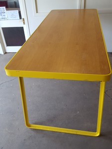 Thumbnail image of Tall Steel Framed Beech Bar & Catering Table 230x90x120cm LWH