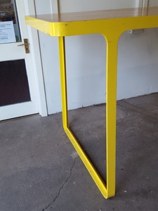 Thumbnail image of Tall Steel Framed Beech Table for Bar & Catering 213x90x120cm LWH