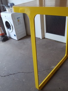 Thumbnail image of Tall Steel Framed Beech Table for Bar & Catering 213x90x120cm LWH