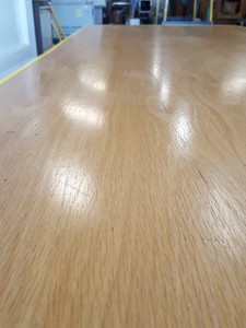 Thumbnail image of Tall Steel Framed Beech Table for Bar & Catering 213x90x120cm LWH