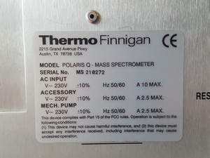 Thumbnail image of Thermo Finnigan GC System - TraceGC, Polaris Q Mass Spec & AS3000 Autosampler 