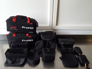 Thumbnail image of Job Lot of Camera & Microphone Bags - JVC ProHD, LowePro, Canon, Sony & Rode 