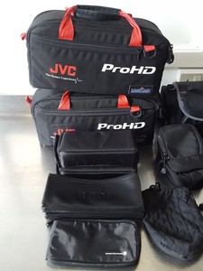 Thumbnail image of Job Lot of Camera & Microphone Bags - JVC ProHD, LowePro, Canon, Sony & Rode 