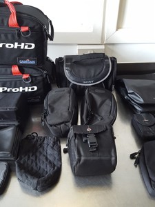 Thumbnail image of Job Lot of Camera & Microphone Bags - JVC ProHD, LowePro, Canon, Sony & Rode 