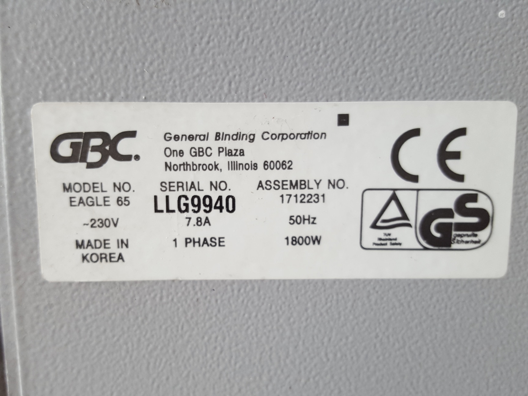 Image of GBC Eagle 65 27" Hot Roll Laminator 
