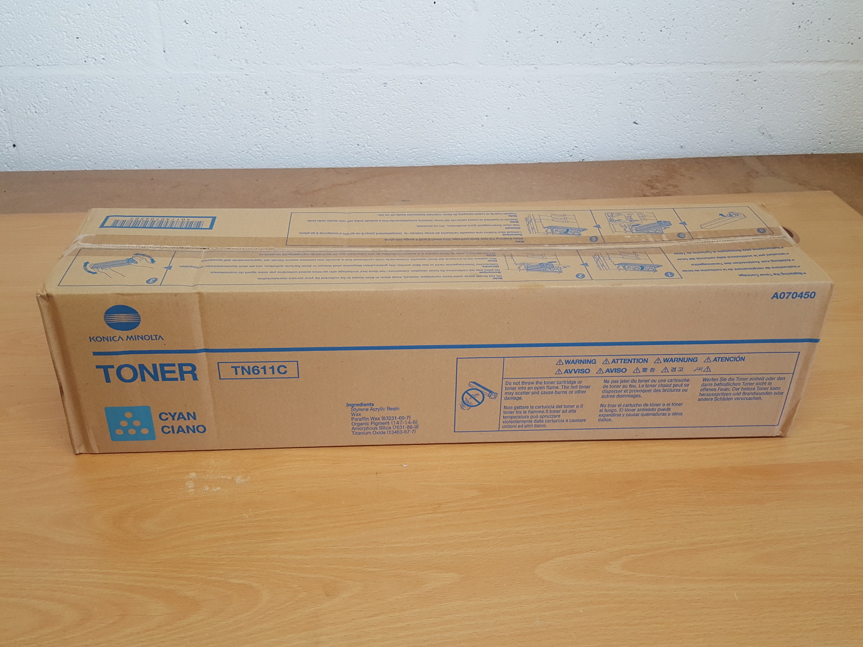 Image of 4 x Konica Minolta Printer Cartridges Toner TN611Y, TN611M, TN611C & TN411K