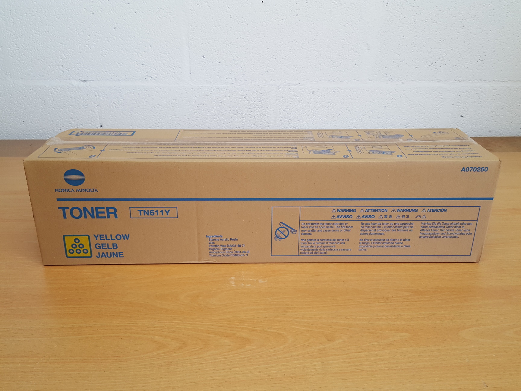 Image of 4 x Konica Minolta Printer Cartridges Toner TN611Y, TN611M, TN611C & TN411K