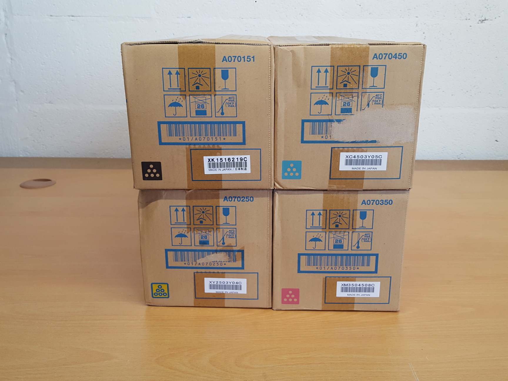 Image of 4 x Konica Minolta Printer Cartridges Toner TN611Y, TN611M, TN611C & TN411K