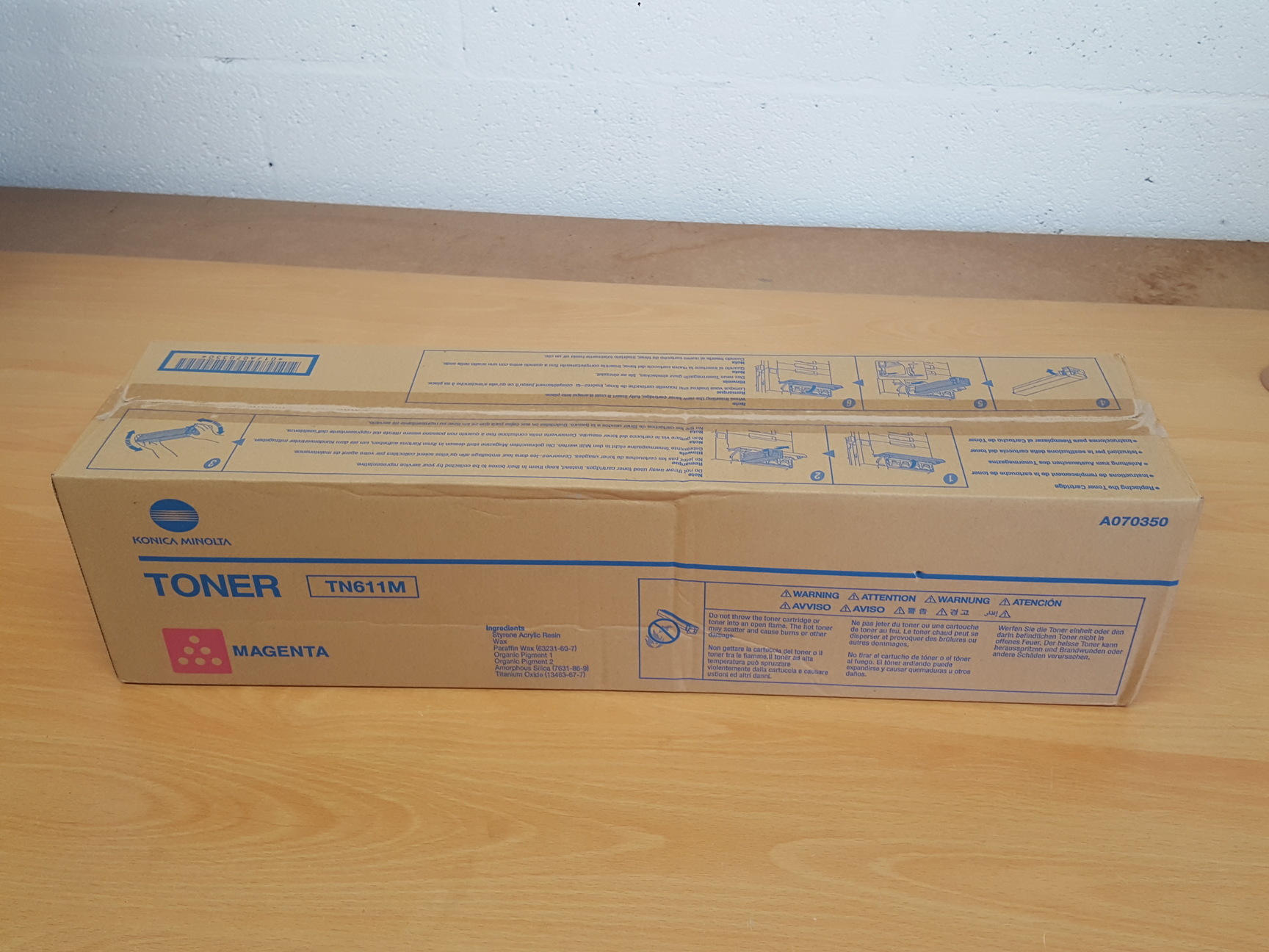 Image of 4 x Konica Minolta Printer Cartridges Toner TN611Y, TN611M, TN611C & TN411K