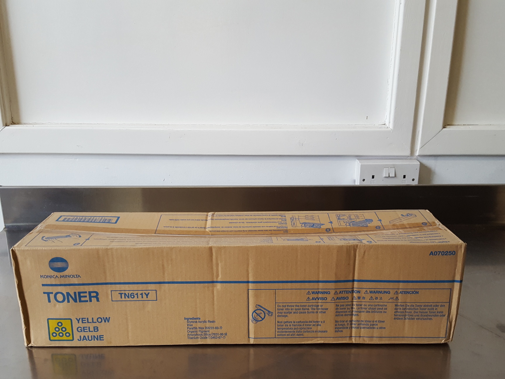 Image of 3 x Konica Minolta Printer Cartridges/Toners TN611Y, TN611C & TN411K