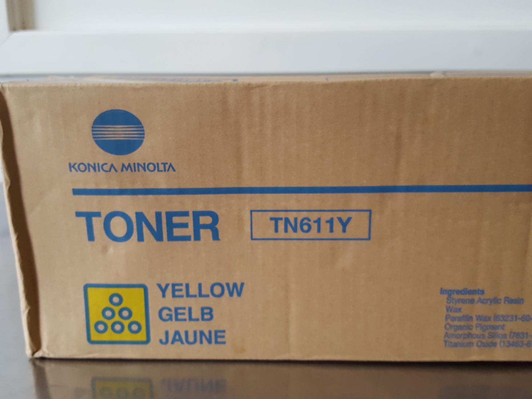Image of 3 x Konica Minolta Printer Cartridges/Toners TN611Y, TN611C & TN411K