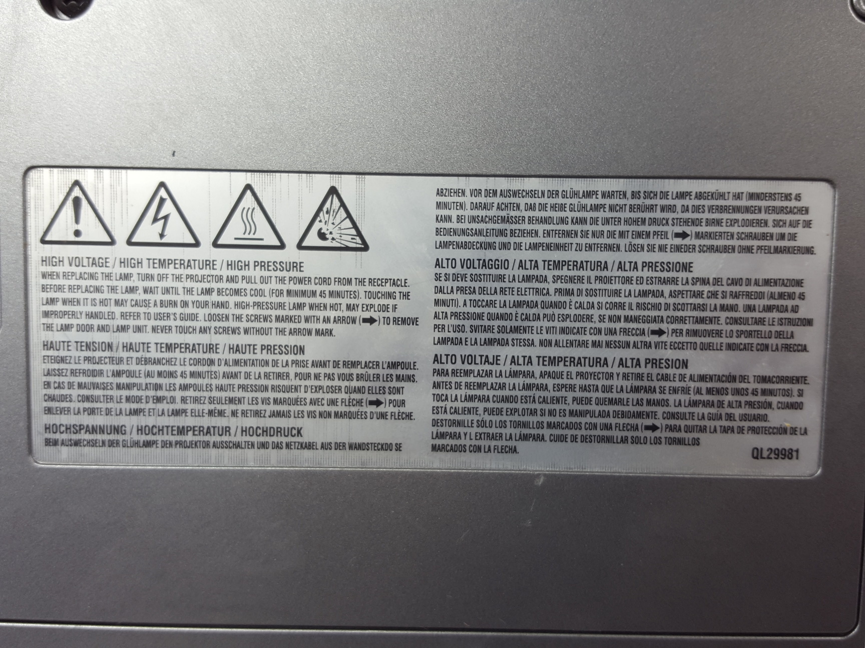 Image of Hitachi CP-SX12000 3LCD Projector with Faulty Lamp Unit