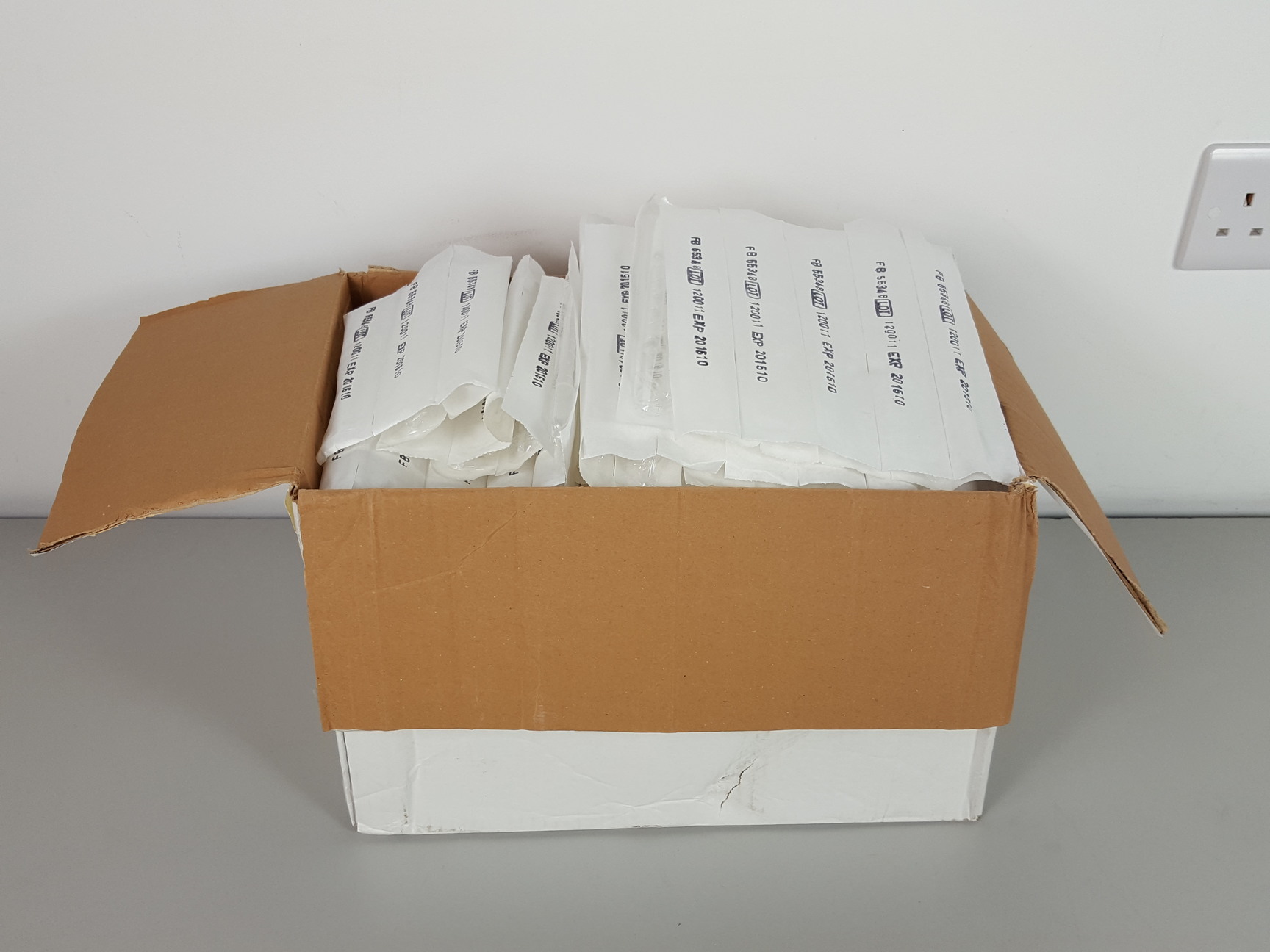 Image of Lot of 391 FisherBrand 3mL Graduated Plastic Pasteur Pipettes Lab