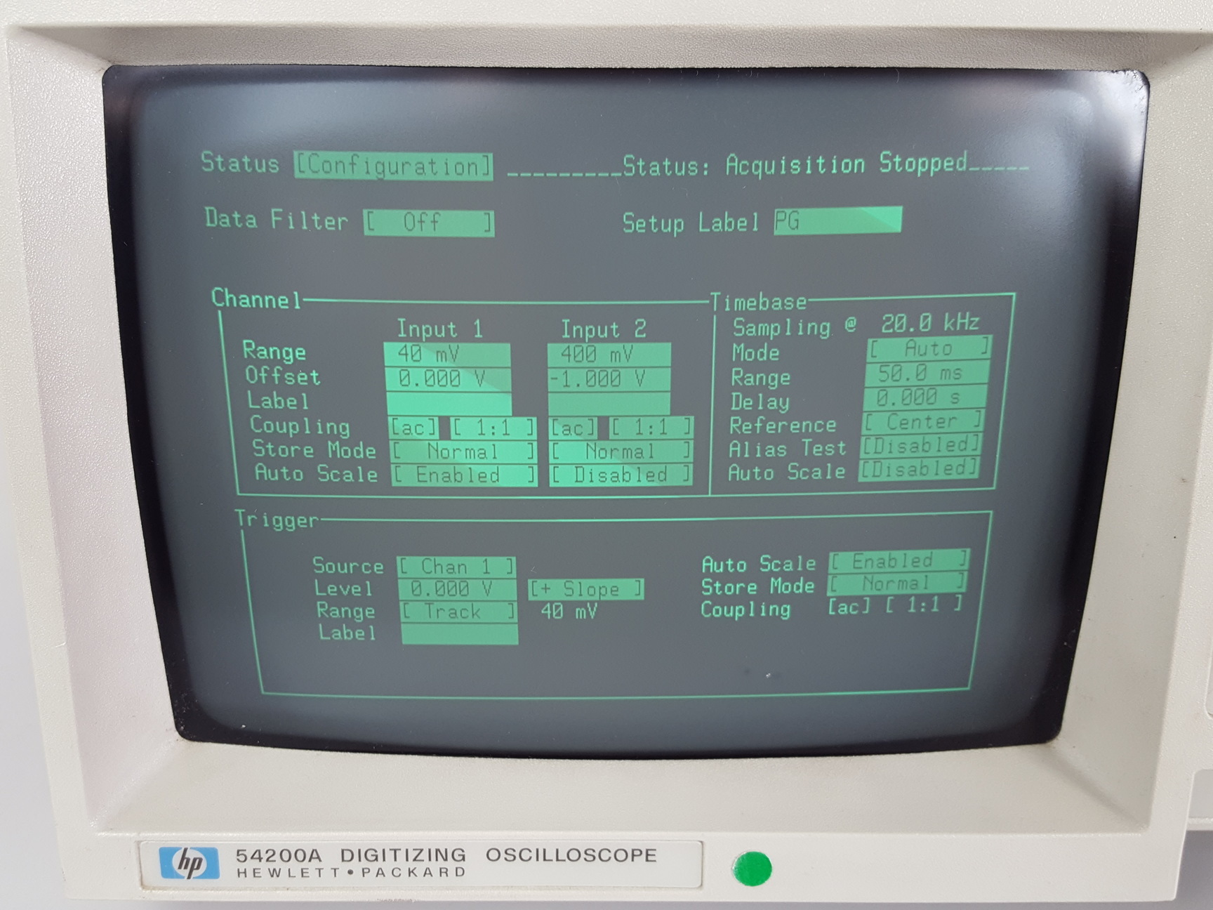 Image of HP 54200A Digitizing Oscilloscope Lab