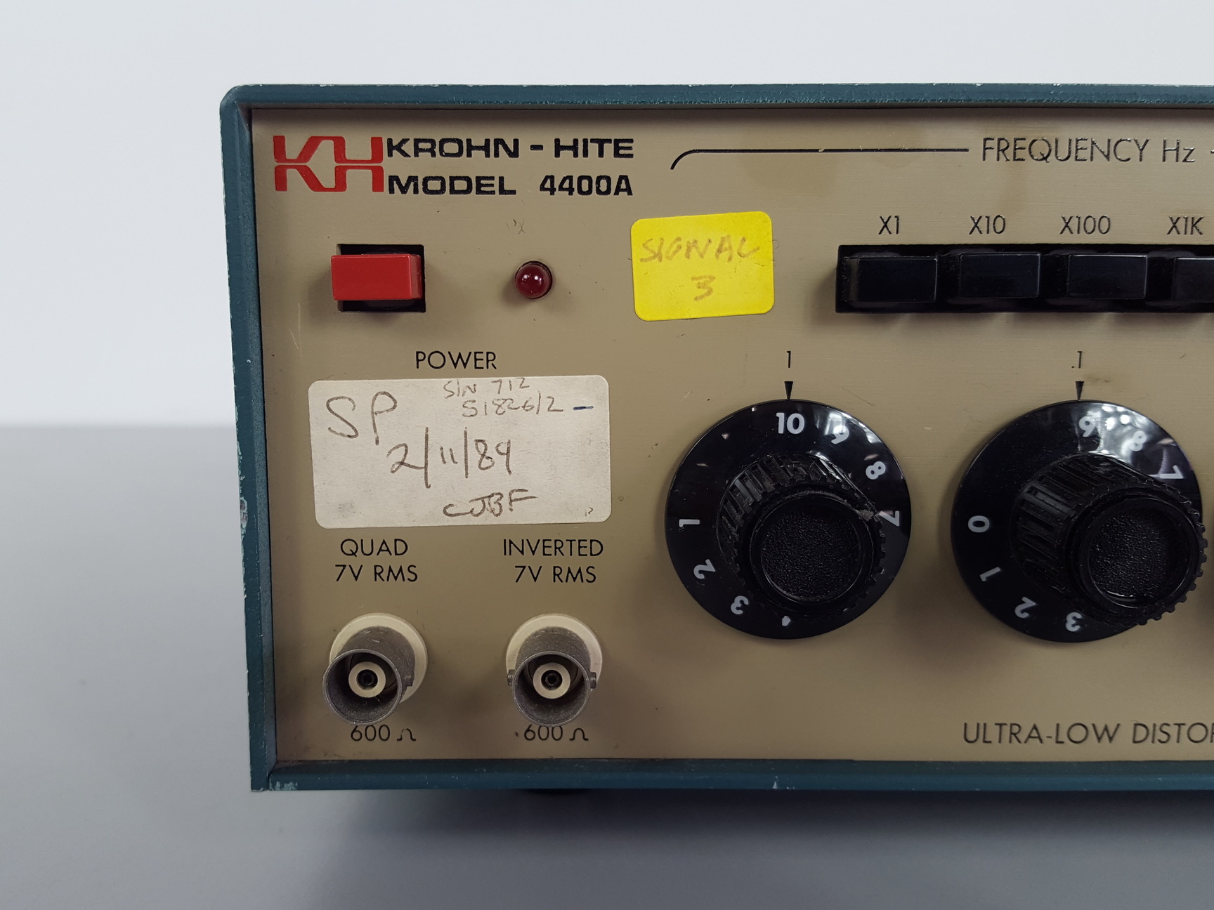 Image of Krohn-Hite Model 4400A Ultra-Low Distortion Oscillator Lab
