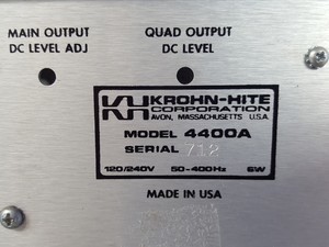 Thumbnail image of Krohn-Hite Model 4400A Ultra-Low Distortion Oscillator Lab