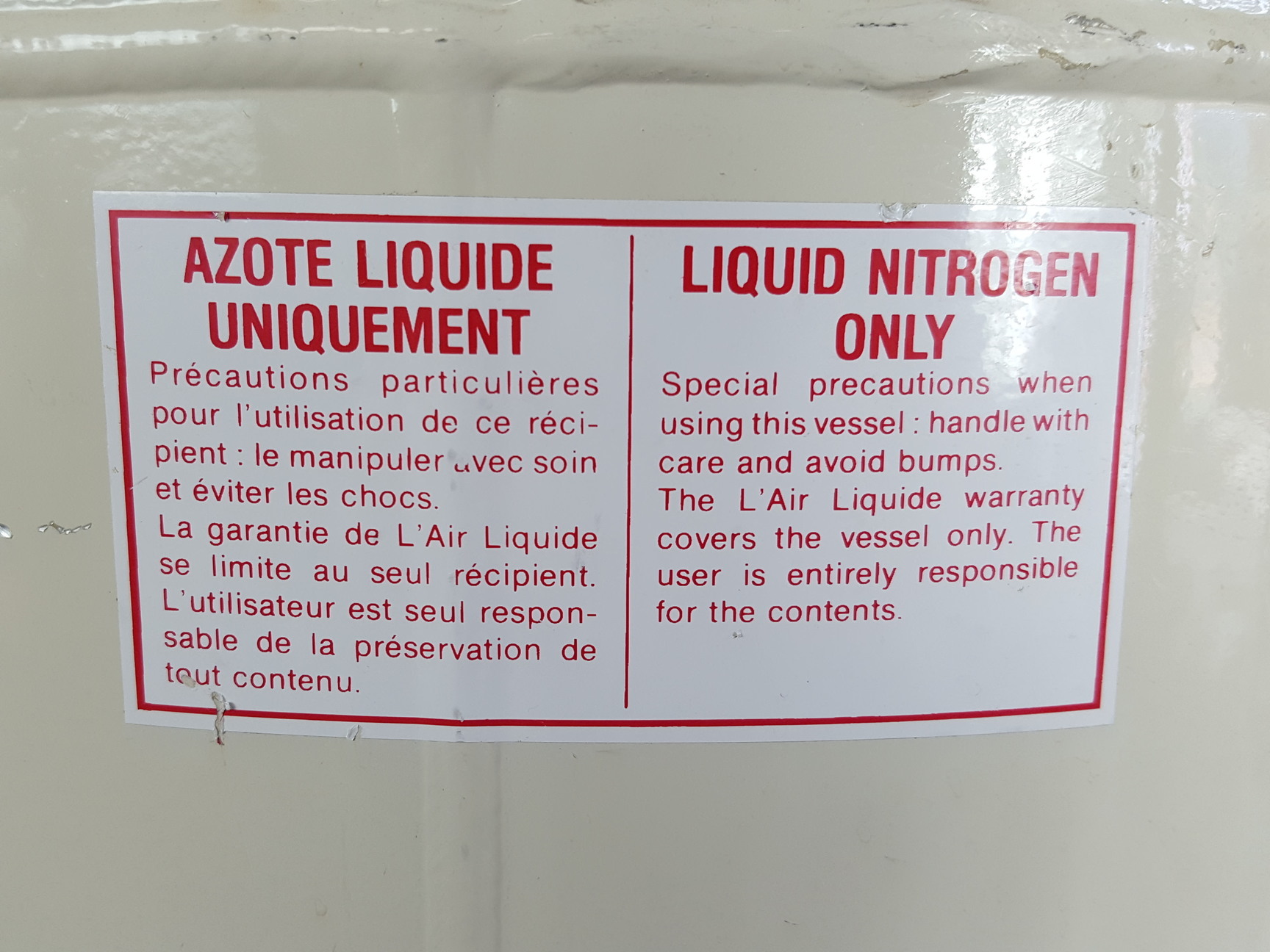 Image of L'AIR LIQUIDE GT40 Nitrogen Dewar