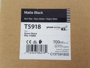 Thumbnail image of Epson T5918 Matte Black Toner Cartridge for Epson Stylus Pro 11880 700mL 