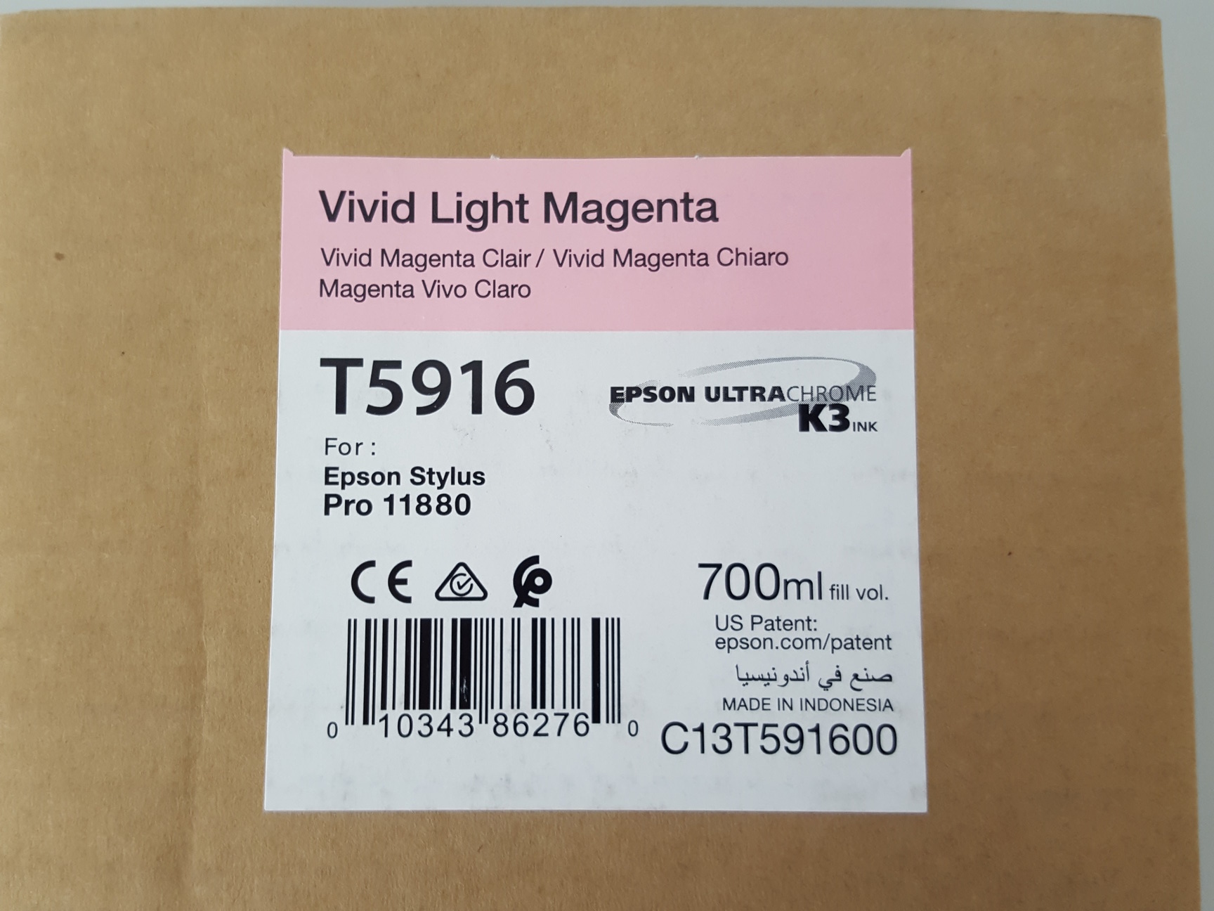 Image of Epson T5916 Light Vivid Magenta Toner Cartridge for Epson Stylus Pro 11880 Ink