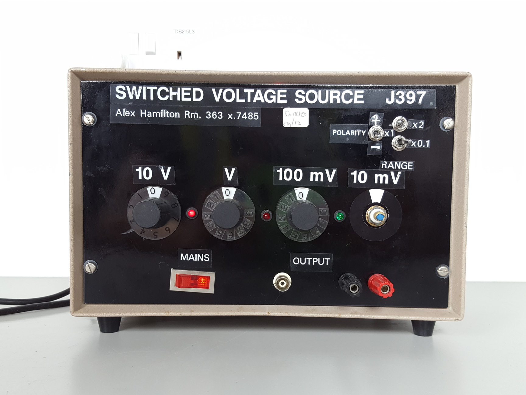 Image of Alex Hamilton Rm 363 X.7485 Switched Voltage Source J397 Lab