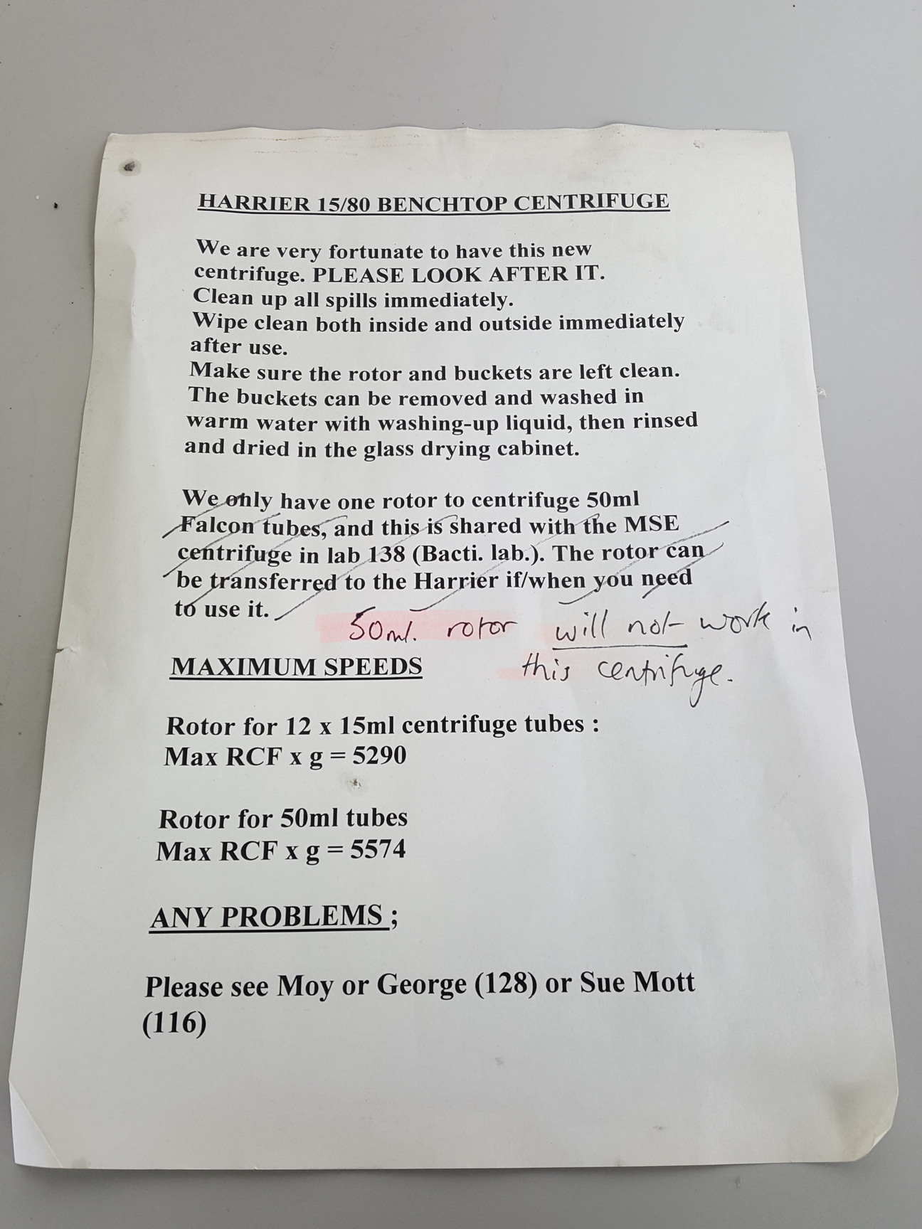 Image of MSE Harrier 15/80 Centrifuge + 5290 RCF 12x15ml Rotor Lab