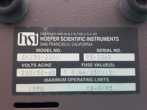 Thumbnail image of Hoefer Mighty Slim SX250 230V DC Power Supply Lab