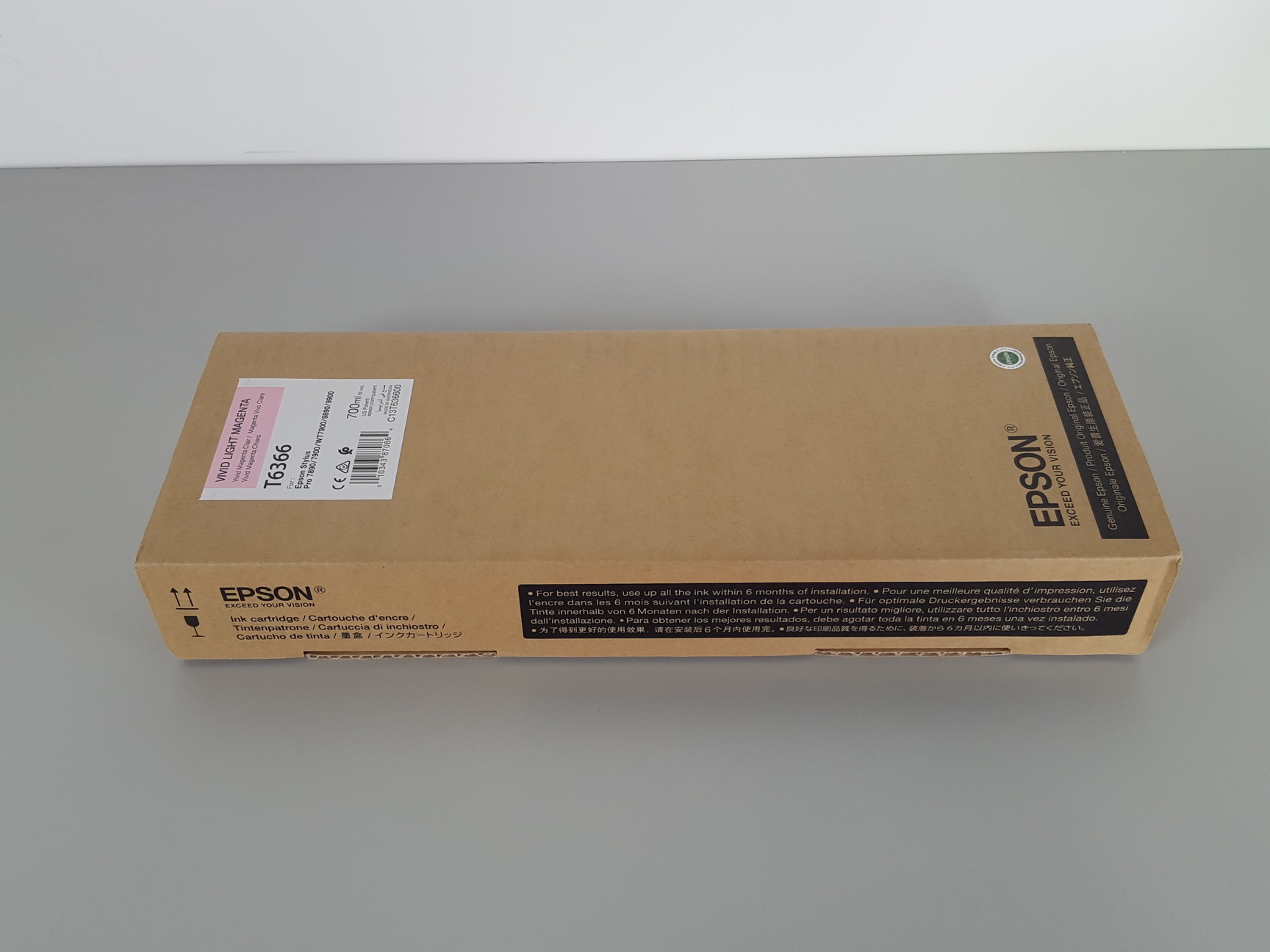 Image of Epson T6366 Vivid Light Magenta Toner Cartridge Printer Ink, Stylus Pro, 700mL