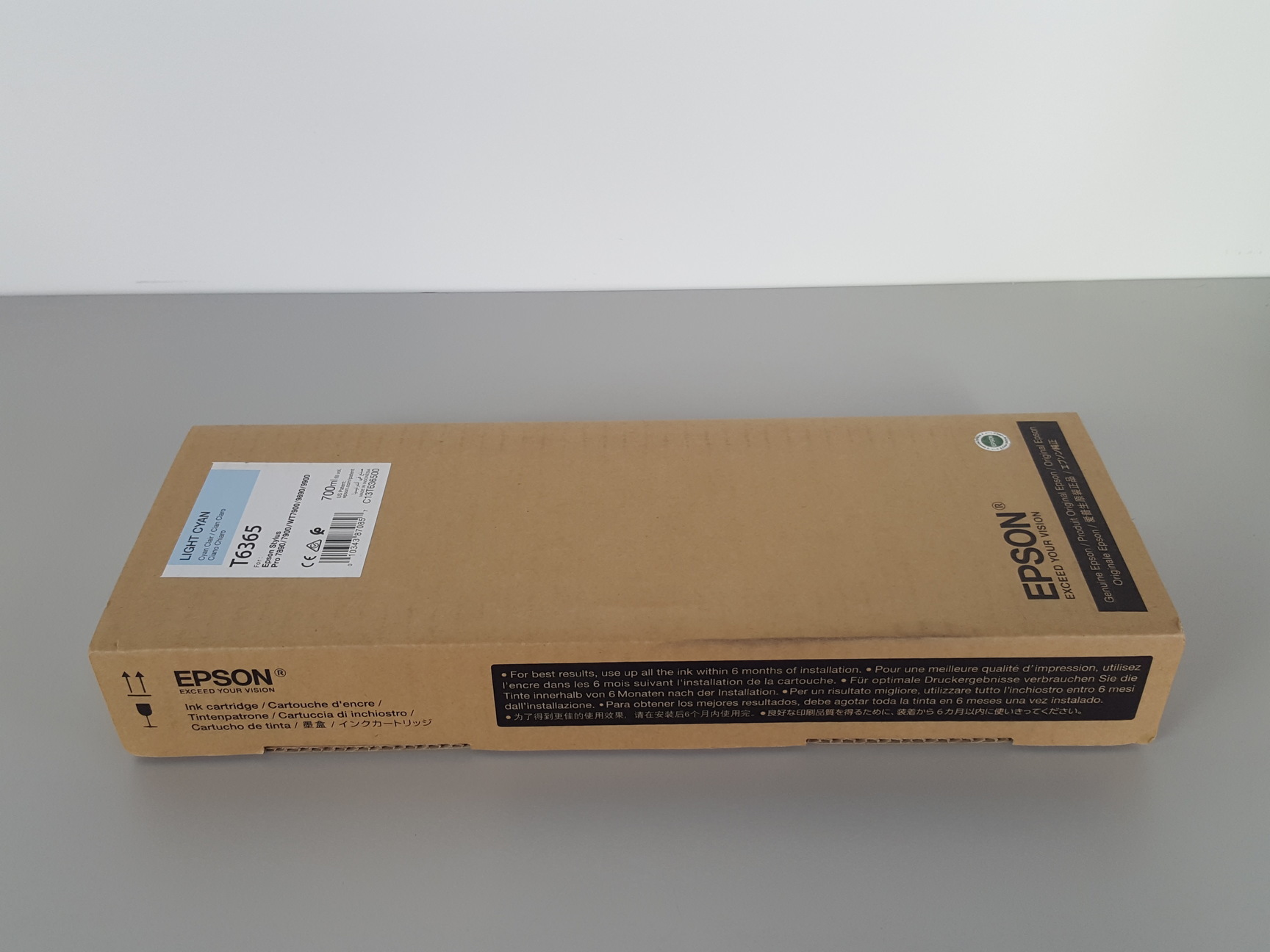 Image of Epson T6365 Light Cyan Toner Cartridge Printer Ink Stylus Pro, 700mL