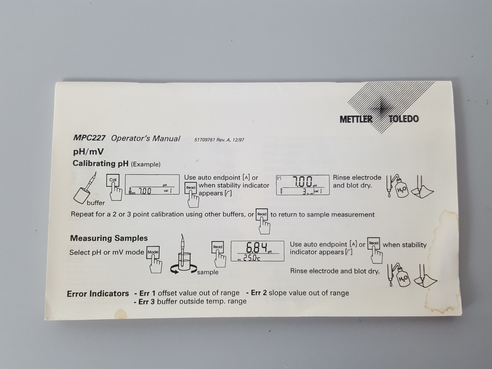 Image of Mettler Toledo MPC227 pH / Conductivity Meter Lab