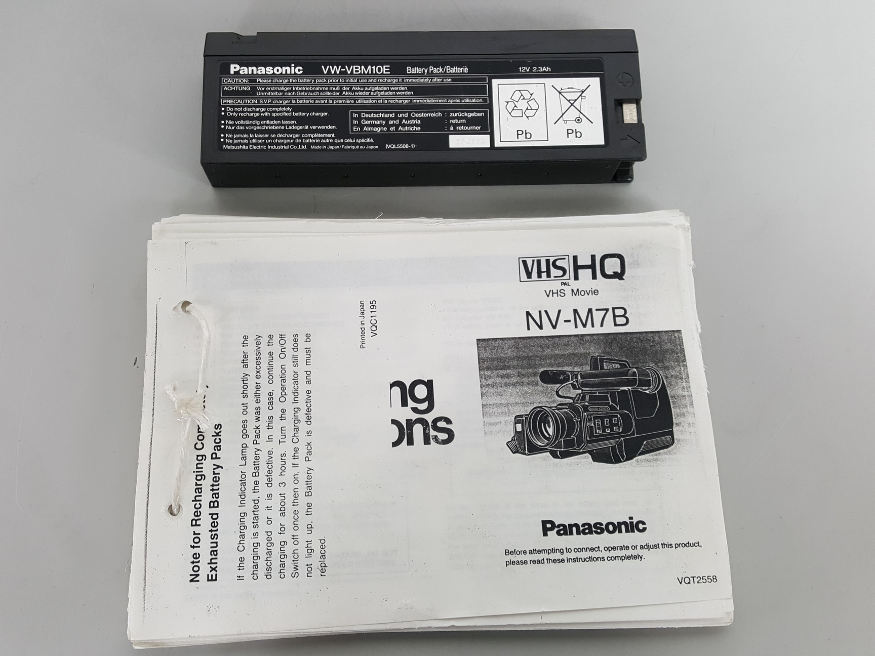 Image of Panasonic VHS Video Camera Recorder Model NV-M7B Camcorder