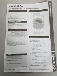 Thumbnail image of Advantech ADAM-6066 6 Channel Digital Input & 6 Channel Power Relay Module Lab