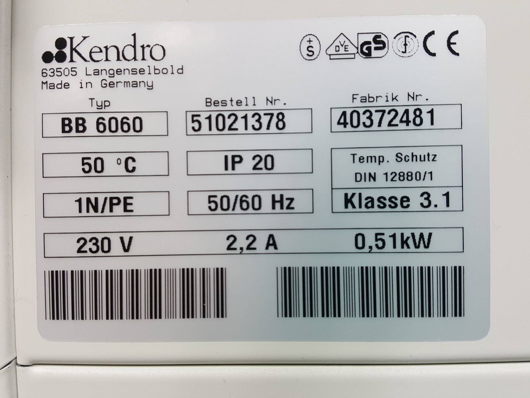Image of Thermo Scientific Heraeus BB 6060 Benchtop Laboratory CO2 Incubator Lab