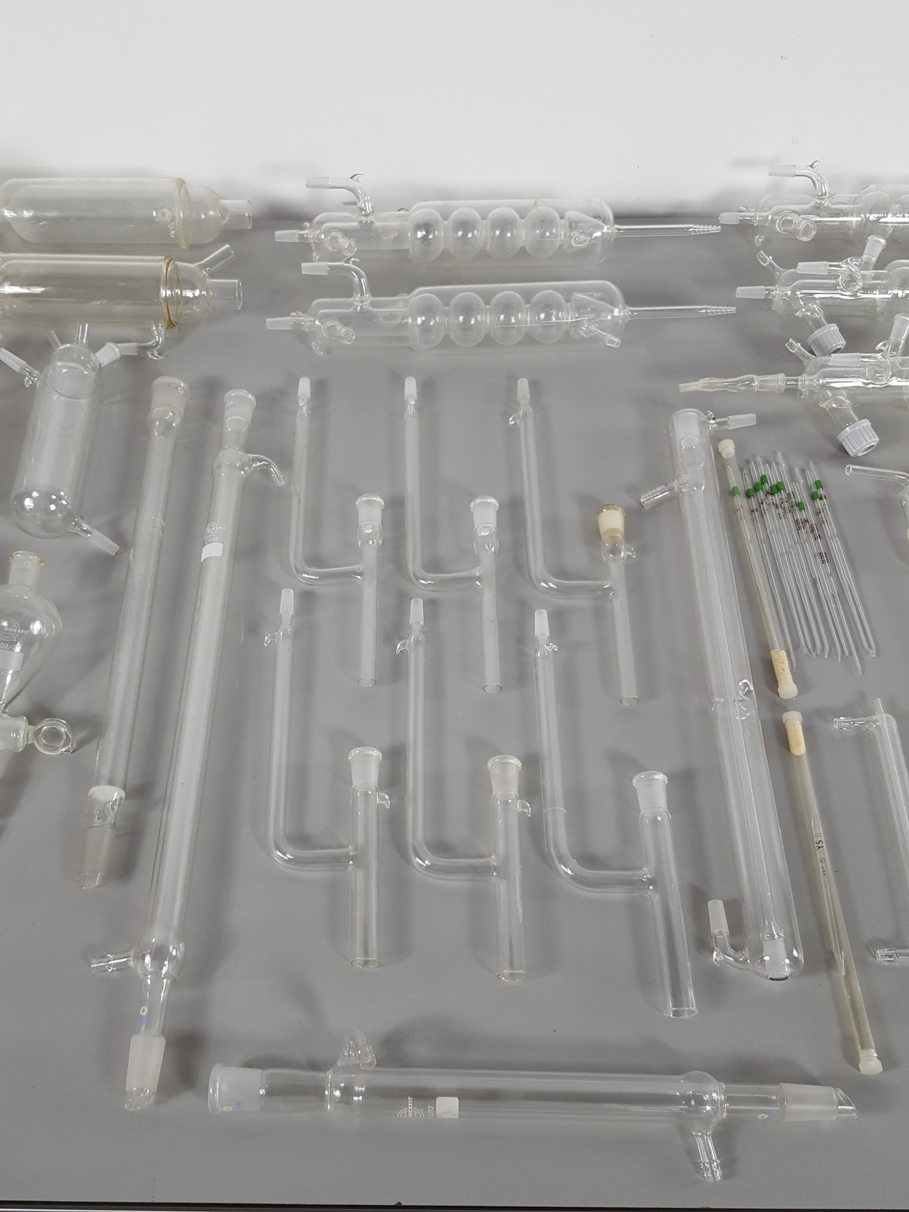 Image of Job Lot Distillation Lab Glassware Jointed Glass QuickFit SintaGlass E-MilLab